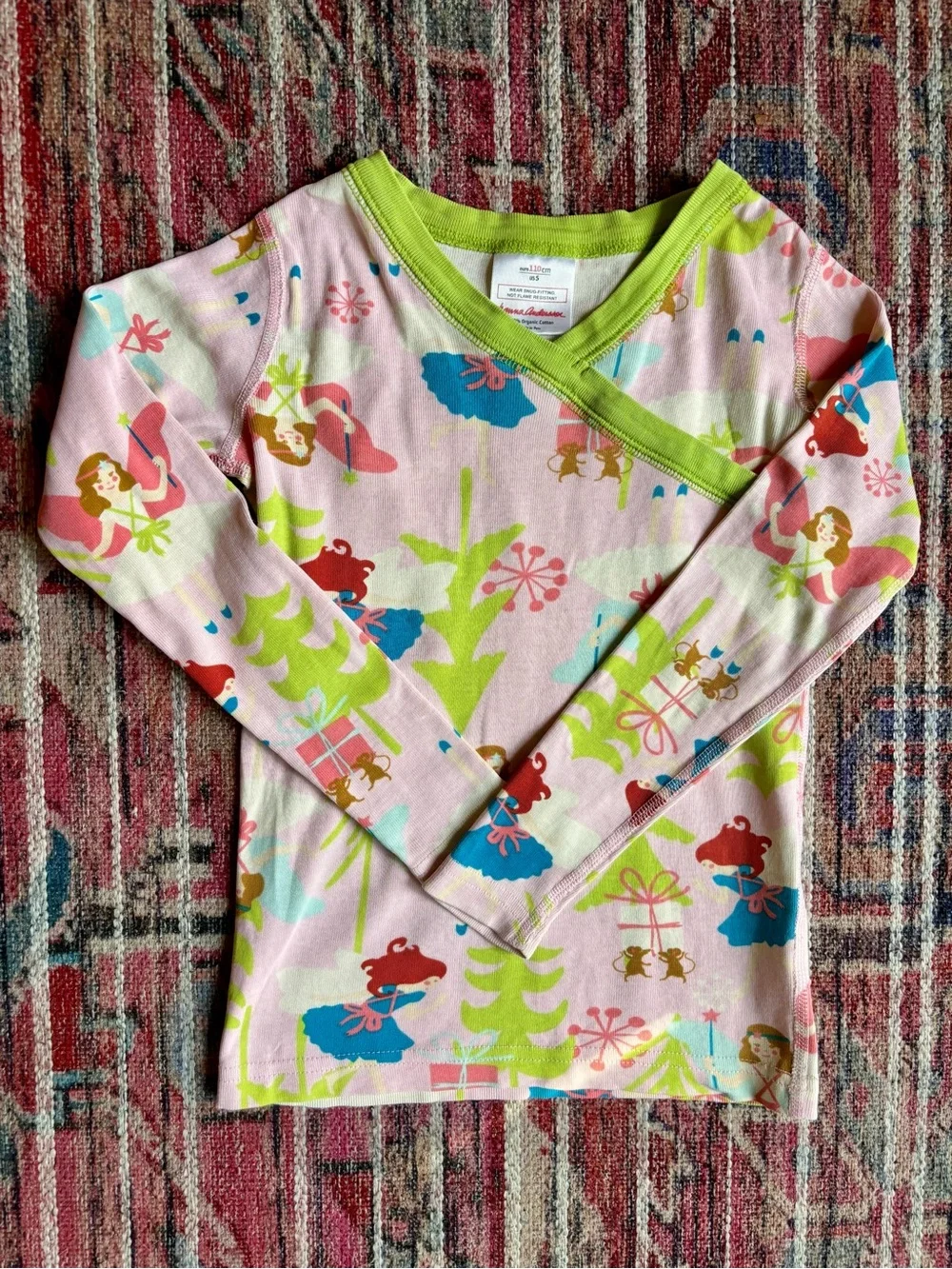 Hanna Andersson 5T Sugar Plum Fairy Holiday Long John Pajamas